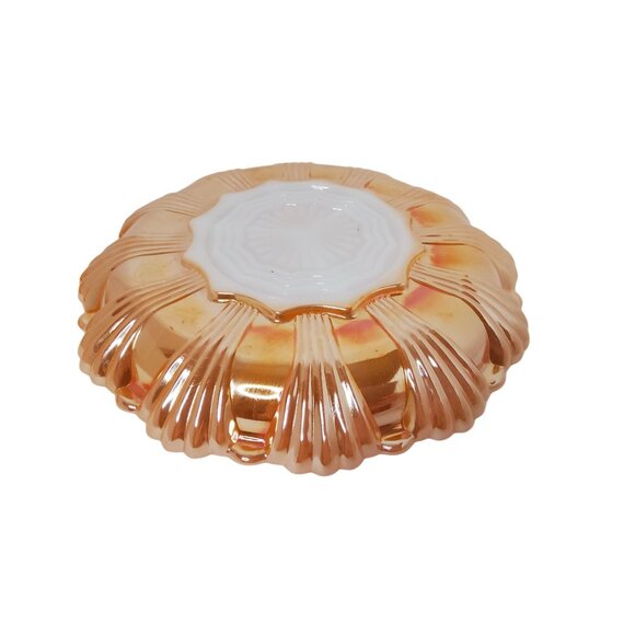 Anchor Hocking - Fire King Peach Lustre Three Section Relish Dish - 9.75" - Picture 7 of 8